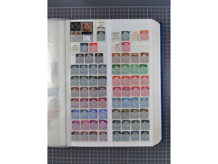 1872/1945, gestempelte Sammlung inkl. Dienstmarken und vieler Doubletten, Farben und Besonderheiten. Dabei netter Teil Brusts