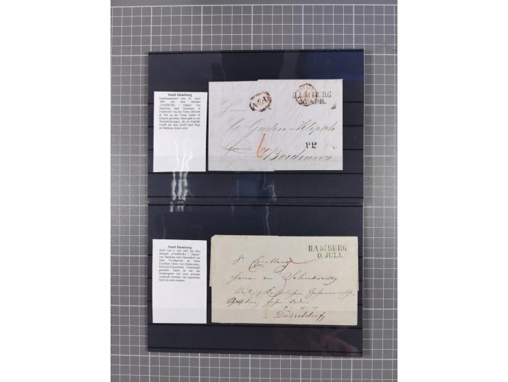 1662/1870, Sammlungsbestand von über 120 Briefen, ganz überwiegend Vorphila bzw. unfrankiert, viel Auslandspost, auch in die 