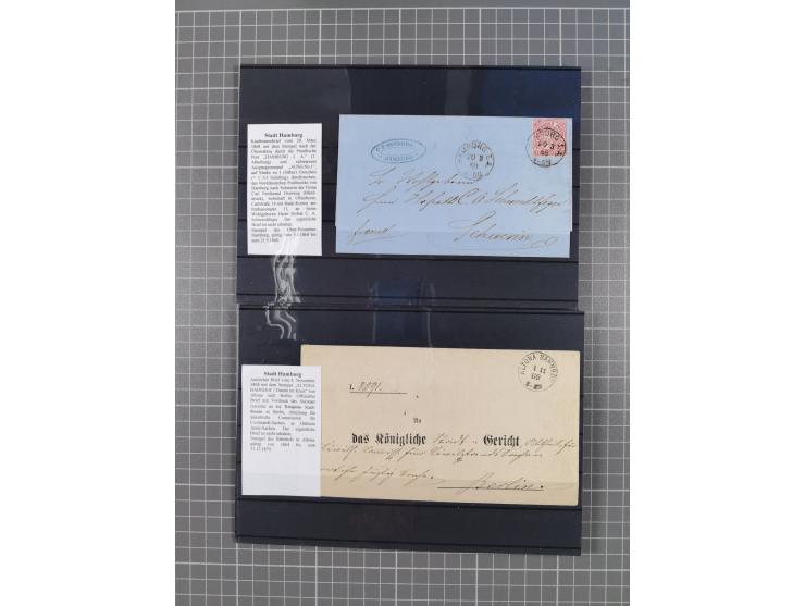 1662/1870, Sammlungsbestand von über 120 Briefen, ganz überwiegend Vorphila bzw. unfrankiert, viel Auslandspost, auch in die 