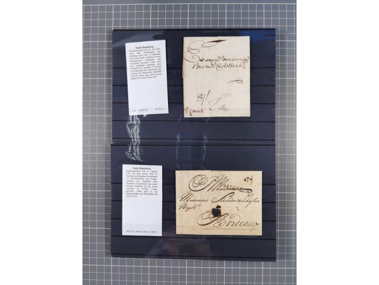 1662/1870, Sammlungsbestand von über 120 Briefen, ganz überwiegend Vorphila bzw. unfrankiert, viel Auslandspost, auch in die 