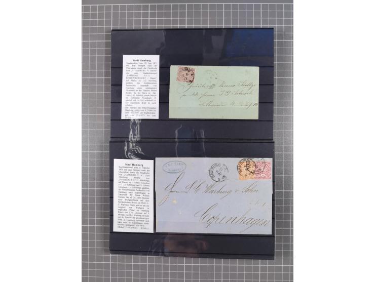 1662/1870, Sammlungsbestand von über 120 Briefen, ganz überwiegend Vorphila bzw. unfrankiert, viel Auslandspost, auch in die 