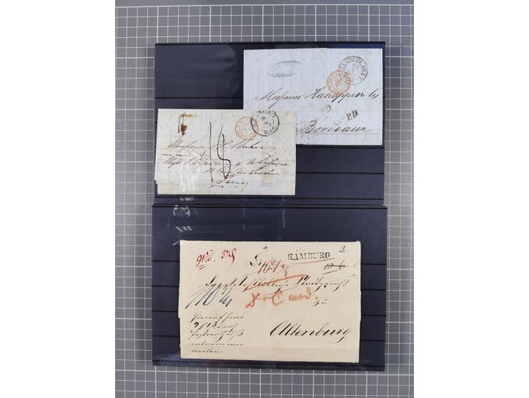 1662/1870, Sammlungsbestand von über 120 Briefen, ganz überwiegend Vorphila bzw. unfrankiert, viel Auslandspost, auch in die 
