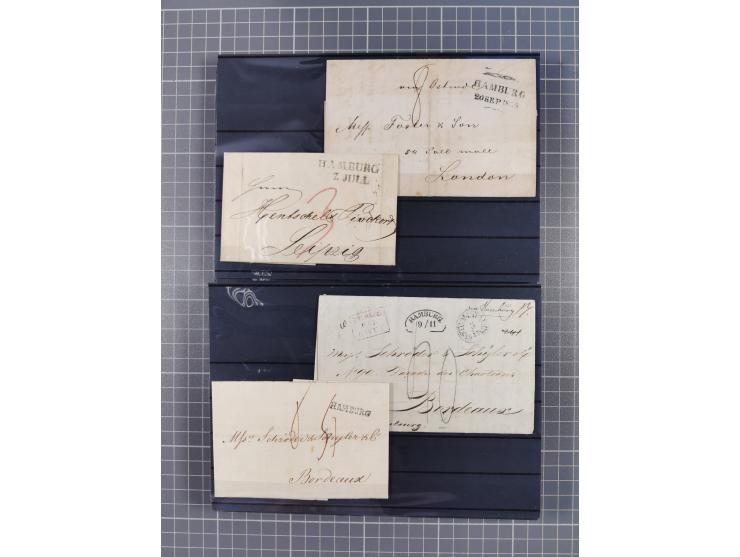 1662/1870, Sammlungsbestand von über 120 Briefen, ganz überwiegend Vorphila bzw. unfrankiert, viel Auslandspost, auch in die 