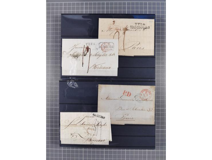 1662/1870, Sammlungsbestand von über 120 Briefen, ganz überwiegend Vorphila bzw. unfrankiert, viel Auslandspost, auch in die 