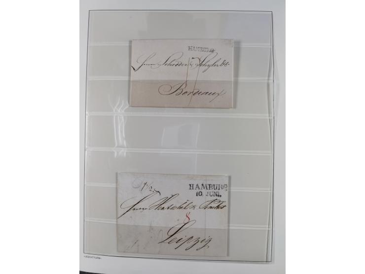 1662/1870, Sammlungsbestand von über 120 Briefen, ganz überwiegend Vorphila bzw. unfrankiert, viel Auslandspost, auch in die 