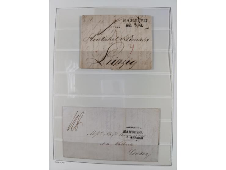 1662/1870, Sammlungsbestand von über 120 Briefen, ganz überwiegend Vorphila bzw. unfrankiert, viel Auslandspost, auch in die 