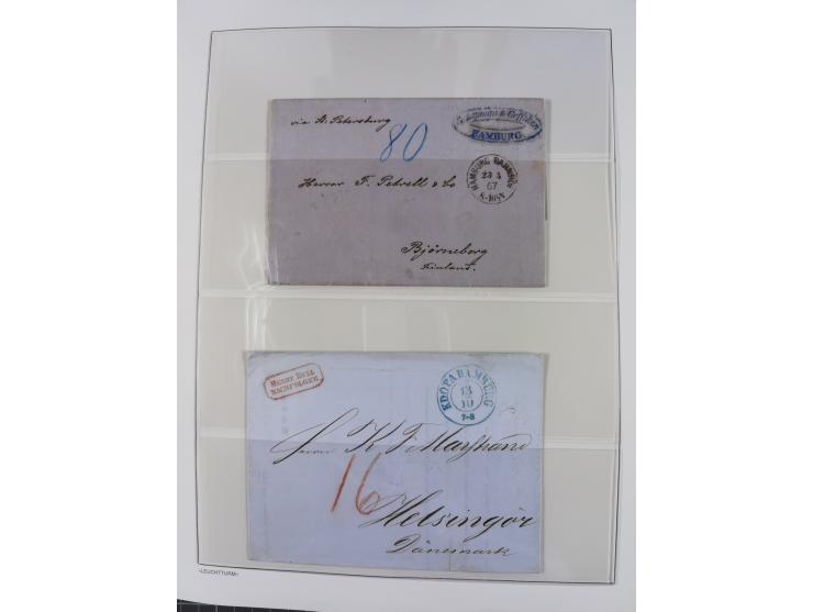 1662/1870, Sammlungsbestand von über 120 Briefen, ganz überwiegend Vorphila bzw. unfrankiert, viel Auslandspost, auch in die 