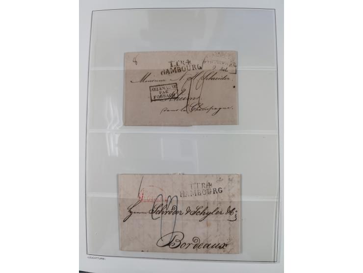 1662/1870, Sammlungsbestand von über 120 Briefen, ganz überwiegend Vorphila bzw. unfrankiert, viel Auslandspost, auch in die 