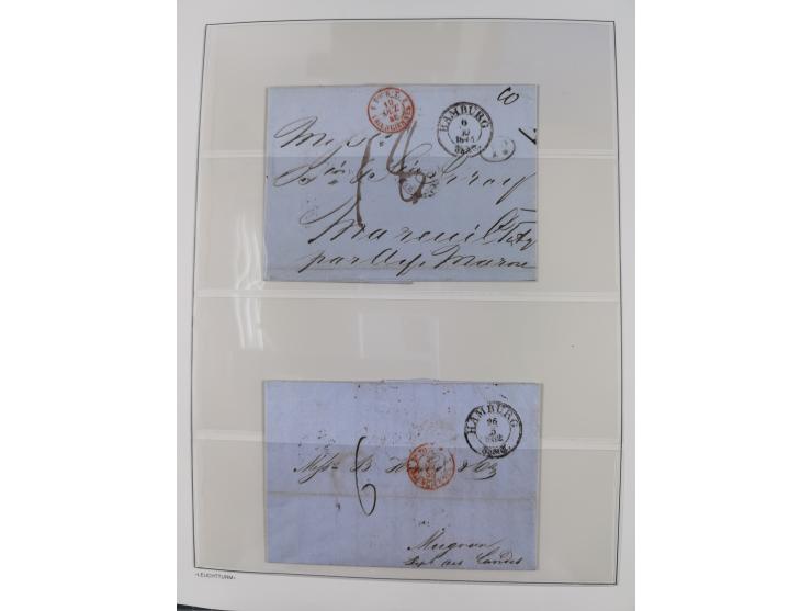 1662/1870, Sammlungsbestand von über 120 Briefen, ganz überwiegend Vorphila bzw. unfrankiert, viel Auslandspost, auch in die 