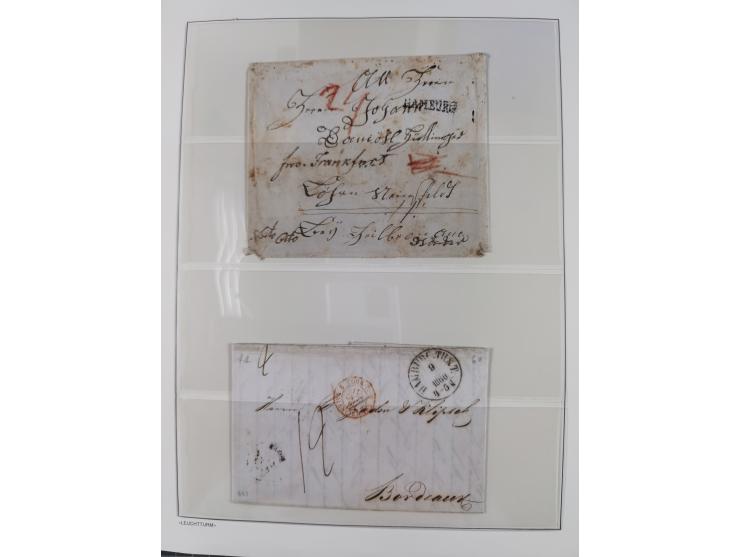 1662/1870, Sammlungsbestand von über 120 Briefen, ganz überwiegend Vorphila bzw. unfrankiert, viel Auslandspost, auch in die 