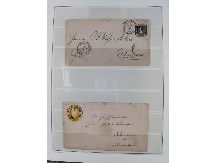 1662/1870, Sammlungsbestand von über 120 Briefen, ganz überwiegend Vorphila bzw. unfrankiert, viel Auslandspost, auch in die 