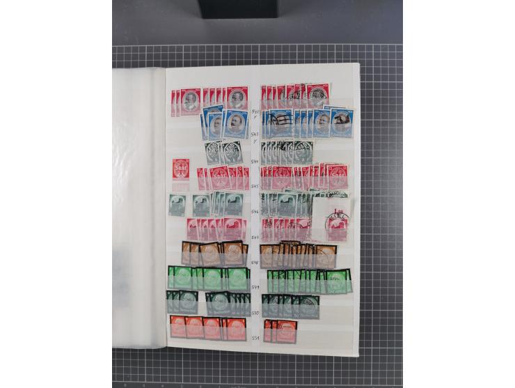 1933/45, Lagerbuch mit ungebrauchten/postfrischen und gestempelten Marken in Mengen bis ca. 10x pro Sorte/Erhaltung. Dabei ab