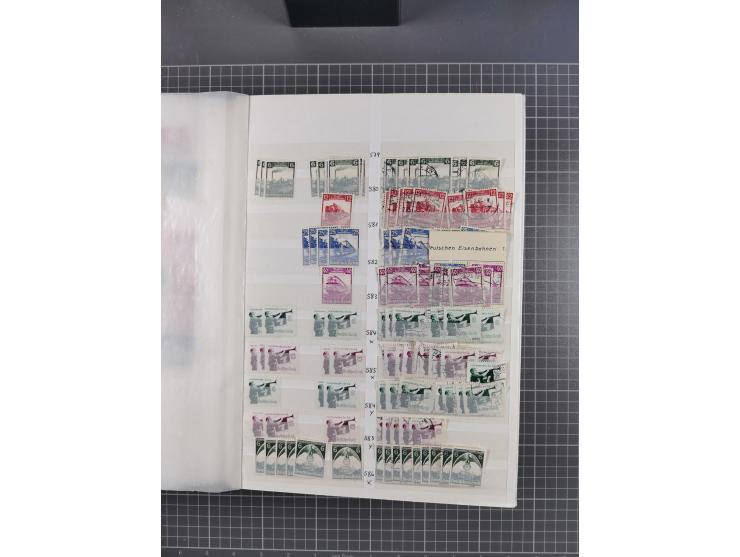 1933/45, Lagerbuch mit ungebrauchten/postfrischen und gestempelten Marken in Mengen bis ca. 10x pro Sorte/Erhaltung. Dabei ab