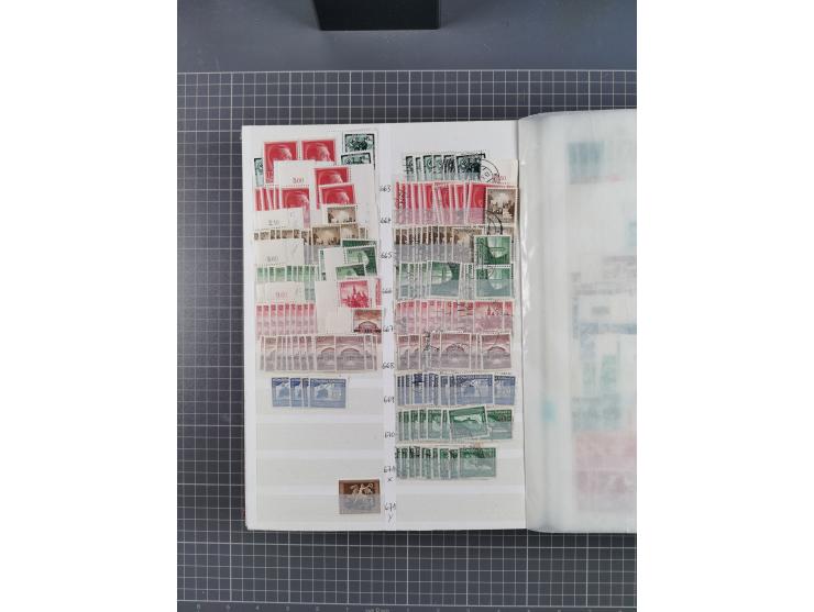 1933/45, Lagerbuch mit ungebrauchten/postfrischen und gestempelten Marken in Mengen bis ca. 10x pro Sorte/Erhaltung. Dabei ab