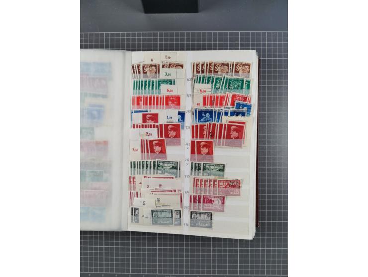 1933/45, Lagerbuch mit ungebrauchten/postfrischen und gestempelten Marken in Mengen bis ca. 10x pro Sorte/Erhaltung. Dabei ab