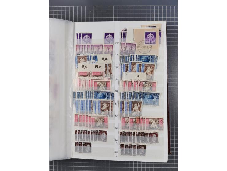 1933/45, Lagerbuch mit ungebrauchten/postfrischen und gestempelten Marken in Mengen bis ca. 10x pro Sorte/Erhaltung. Dabei ab