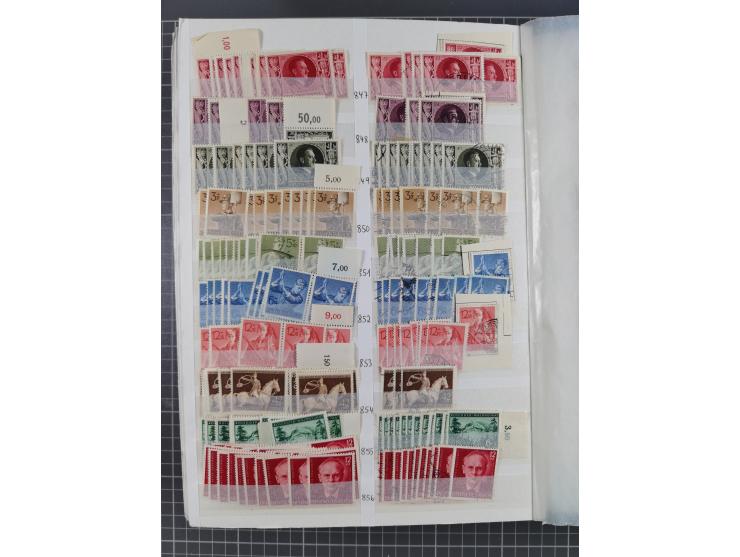 1933/45, Lagerbuch mit ungebrauchten/postfrischen und gestempelten Marken in Mengen bis ca. 10x pro Sorte/Erhaltung. Dabei ab