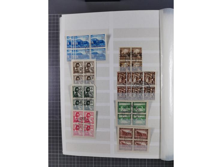 1933/45, Lagerbuch mit ungebrauchten/postfrischen und gestempelten Marken in Mengen bis ca. 10x pro Sorte/Erhaltung. Dabei ab