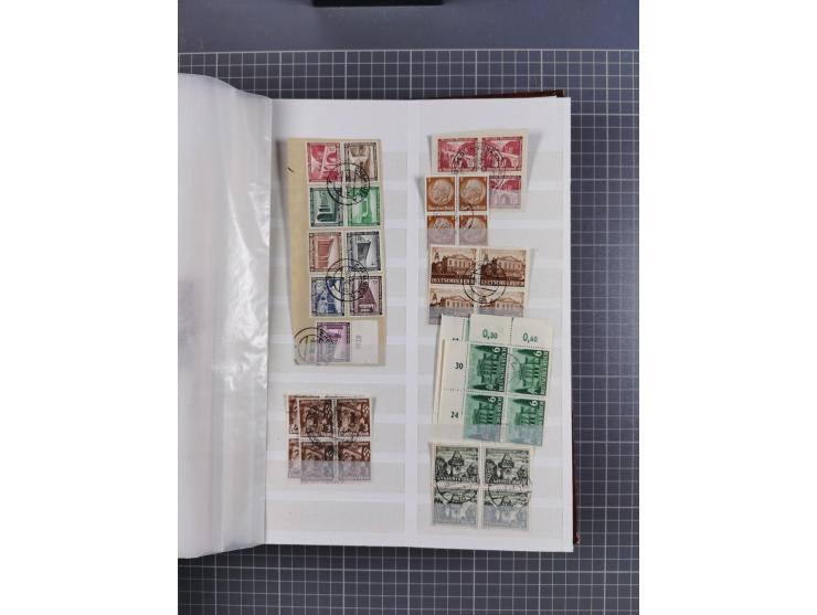 1933/45, Lagerbuch mit ungebrauchten/postfrischen und gestempelten Marken in Mengen bis ca. 10x pro Sorte/Erhaltung. Dabei ab