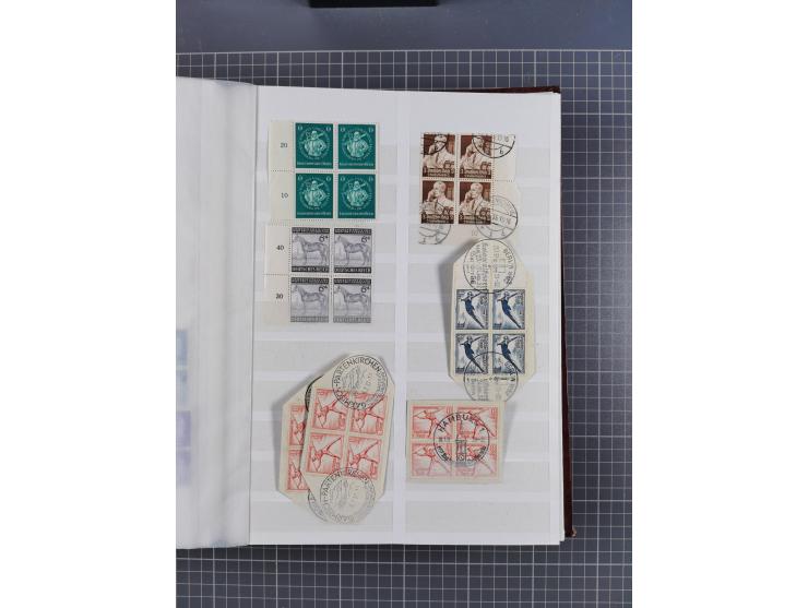 1933/45, Lagerbuch mit ungebrauchten/postfrischen und gestempelten Marken in Mengen bis ca. 10x pro Sorte/Erhaltung. Dabei ab