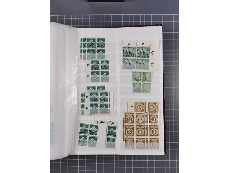 1933/45, Lagerbuch mit ungebrauchten/postfrischen und gestempelten Marken in Mengen bis ca. 10x pro Sorte/Erhaltung. Dabei ab