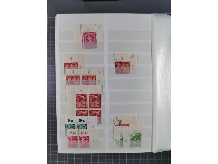 1933/45, Lagerbuch mit ungebrauchten/postfrischen und gestempelten Marken in Mengen bis ca. 10x pro Sorte/Erhaltung. Dabei ab