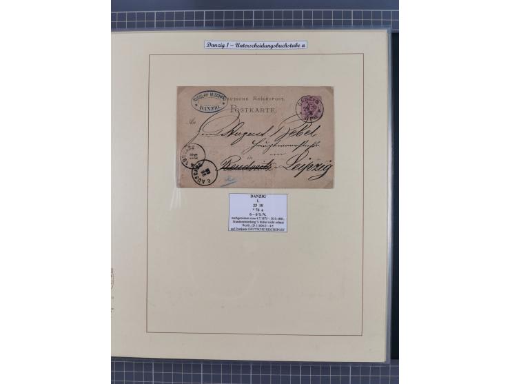1880/1945, Postamt DANZIG: Interessante Sammlung mit über 200 Briefen, Karten und Einlieferungsscheinen etc., dabei auch etwa