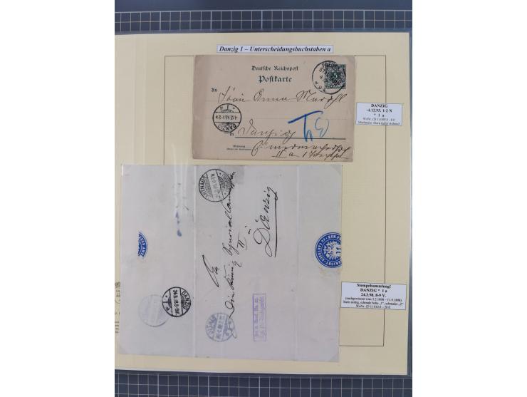 1880/1945, Postamt DANZIG: Interessante Sammlung mit über 200 Briefen, Karten und Einlieferungsscheinen etc., dabei auch etwa