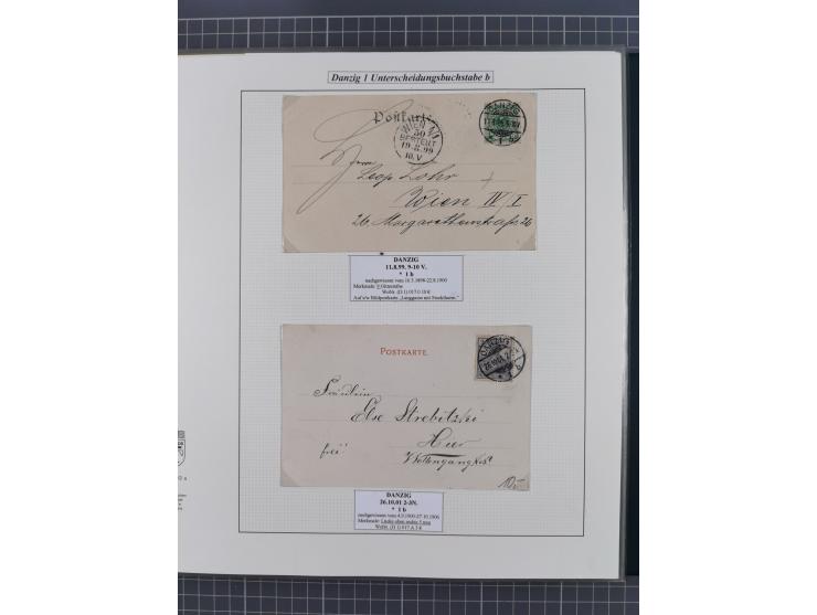 1880/1945, Postamt DANZIG: Interessante Sammlung mit über 200 Briefen, Karten und Einlieferungsscheinen etc., dabei auch etwa