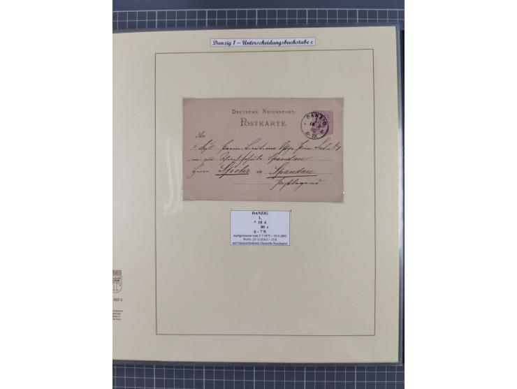 1880/1945, Postamt DANZIG: Interessante Sammlung mit über 200 Briefen, Karten und Einlieferungsscheinen etc., dabei auch etwa