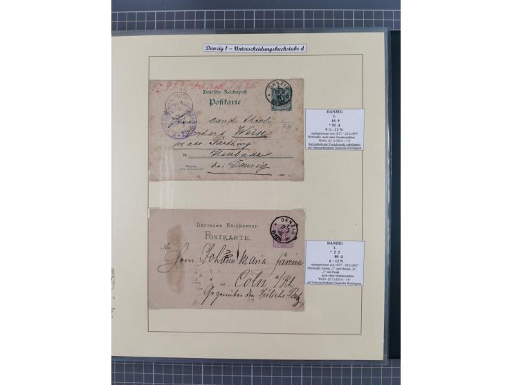 1880/1945, Postamt DANZIG: Interessante Sammlung mit über 200 Briefen, Karten und Einlieferungsscheinen etc., dabei auch etwa