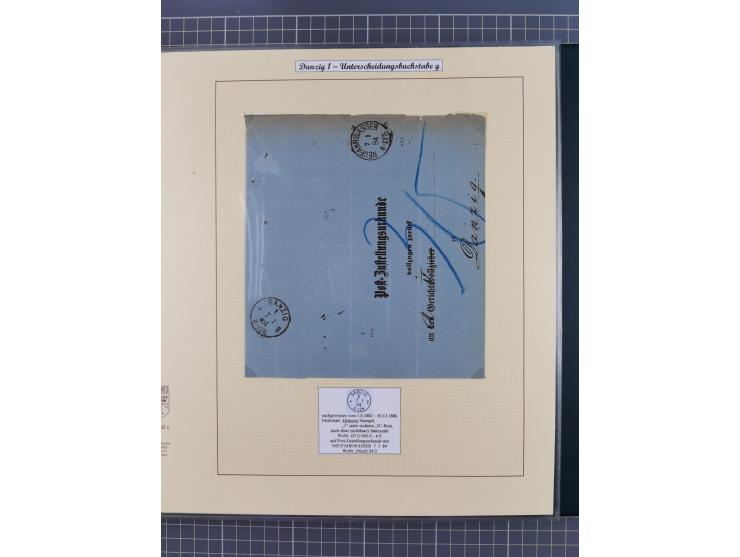 1880/1945, Postamt DANZIG: Interessante Sammlung mit über 200 Briefen, Karten und Einlieferungsscheinen etc., dabei auch etwa