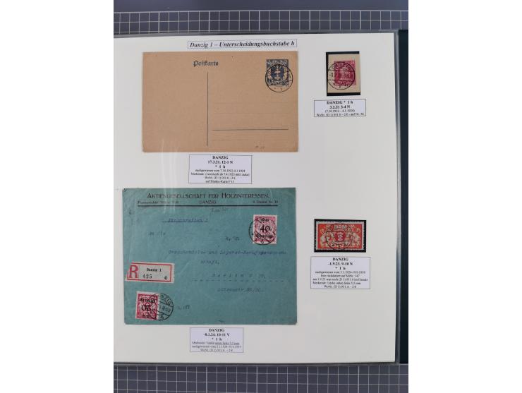 1880/1945, Postamt DANZIG: Interessante Sammlung mit über 200 Briefen, Karten und Einlieferungsscheinen etc., dabei auch etwa