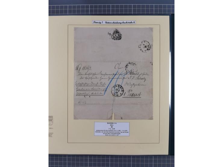 1880/1945, Postamt DANZIG: Interessante Sammlung mit über 200 Briefen, Karten und Einlieferungsscheinen etc., dabei auch etwa