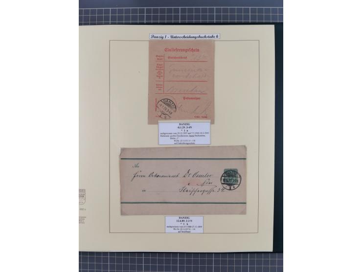 1880/1945, Postamt DANZIG: Interessante Sammlung mit über 200 Briefen, Karten und Einlieferungsscheinen etc., dabei auch etwa
