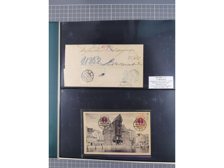 1880/1945, Postamt DANZIG: Interessante Sammlung mit über 200 Briefen, Karten und Einlieferungsscheinen etc., dabei auch etwa
