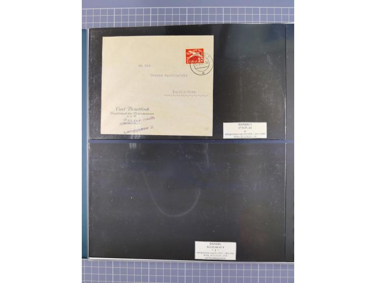 1880/1945, Postamt DANZIG: Interessante Sammlung mit über 200 Briefen, Karten und Einlieferungsscheinen etc., dabei auch etwa