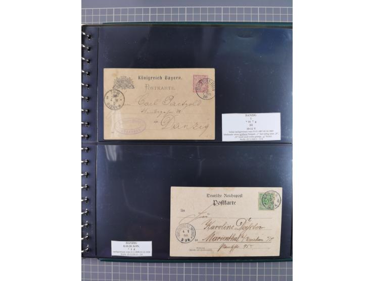 1880/1945, Postamt DANZIG: Interessante Sammlung mit über 200 Briefen, Karten und Einlieferungsscheinen etc., dabei auch etwa