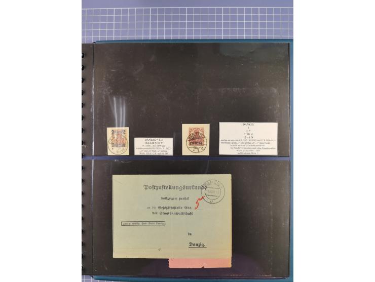 1880/1945, Postamt DANZIG: Interessante Sammlung mit über 200 Briefen, Karten und Einlieferungsscheinen etc., dabei auch etwa