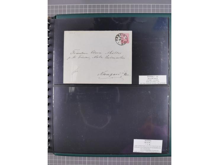 1880/1945, Postamt DANZIG: Interessante Sammlung mit über 200 Briefen, Karten und Einlieferungsscheinen etc., dabei auch etwa