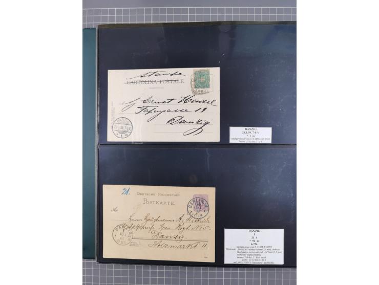 1880/1945, Postamt DANZIG: Interessante Sammlung mit über 200 Briefen, Karten und Einlieferungsscheinen etc., dabei auch etwa