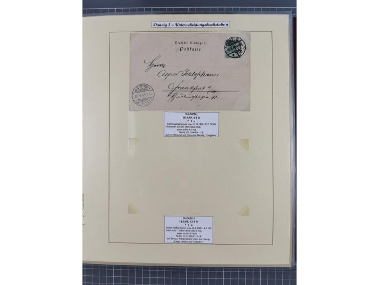 1880/1945, Postamt DANZIG: Interessante Sammlung mit über 200 Briefen, Karten und Einlieferungsscheinen etc., dabei auch etwa
