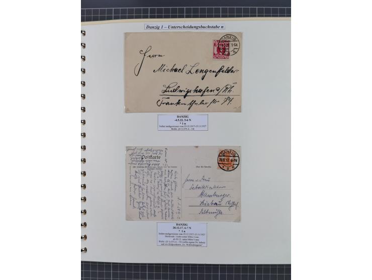 1880/1945, Postamt DANZIG: Interessante Sammlung mit über 200 Briefen, Karten und Einlieferungsscheinen etc., dabei auch etwa