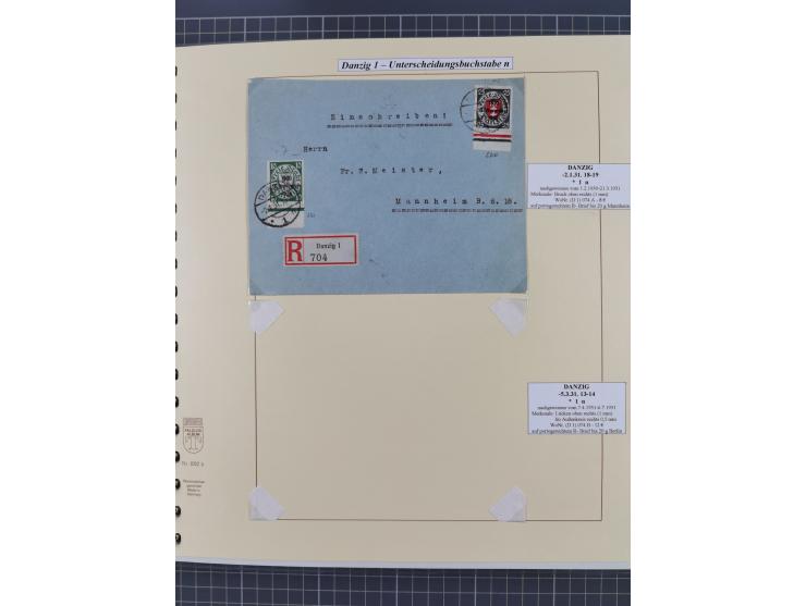 1880/1945, Postamt DANZIG: Interessante Sammlung mit über 200 Briefen, Karten und Einlieferungsscheinen etc., dabei auch etwa