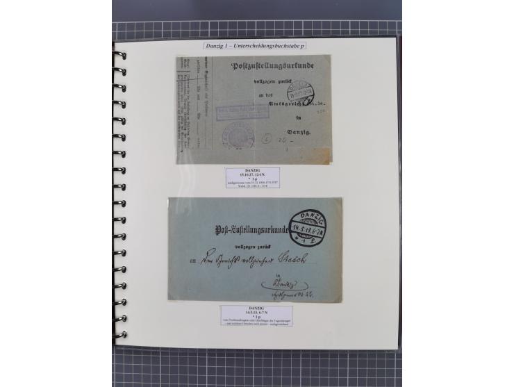 1880/1945, Postamt DANZIG: Interessante Sammlung mit über 200 Briefen, Karten und Einlieferungsscheinen etc., dabei auch etwa