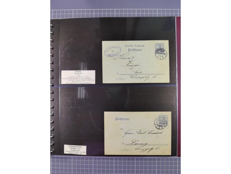 1880/1945, Postamt DANZIG: Interessante Sammlung mit über 200 Briefen, Karten und Einlieferungsscheinen etc., dabei auch etwa
