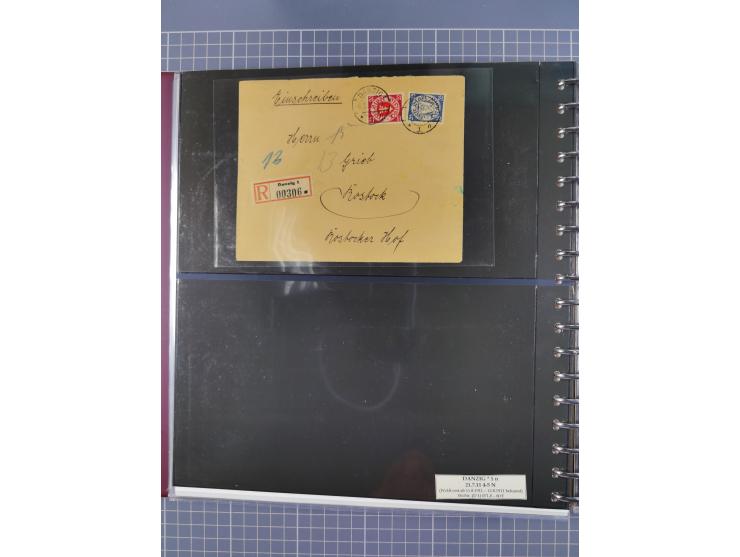 1880/1945, Postamt DANZIG: Interessante Sammlung mit über 200 Briefen, Karten und Einlieferungsscheinen etc., dabei auch etwa