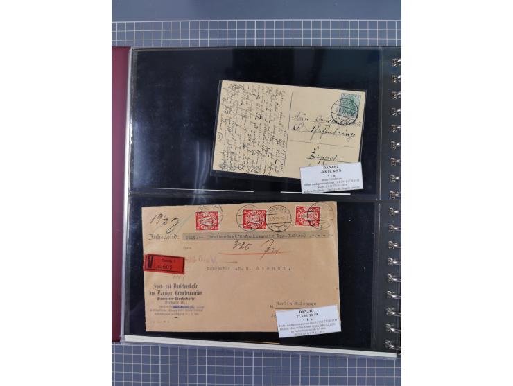 1880/1945, Postamt DANZIG: Interessante Sammlung mit über 200 Briefen, Karten und Einlieferungsscheinen etc., dabei auch etwa
