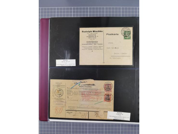 1880/1945, Postamt DANZIG: Interessante Sammlung mit über 200 Briefen, Karten und Einlieferungsscheinen etc., dabei auch etwa