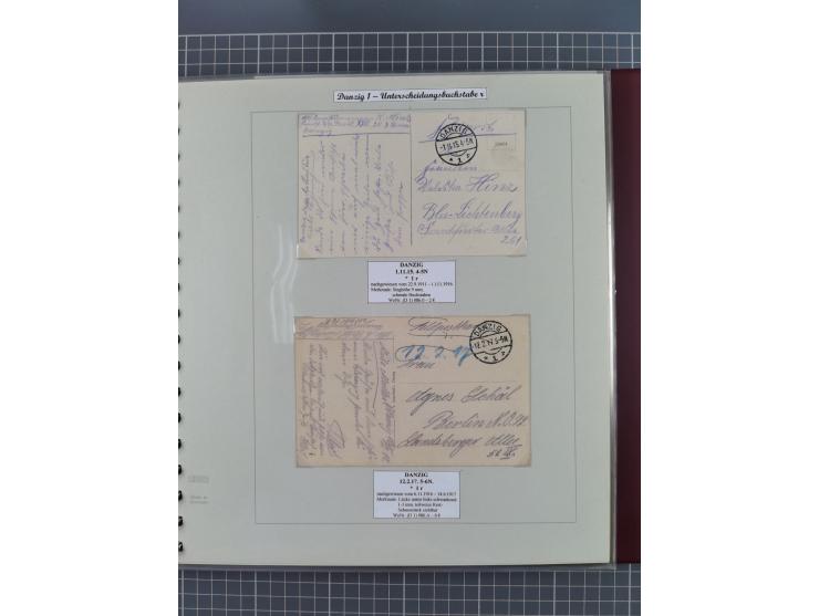 1880/1945, Postamt DANZIG: Interessante Sammlung mit über 200 Briefen, Karten und Einlieferungsscheinen etc., dabei auch etwa